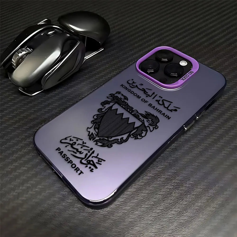 Bahrain Passport Phone Case For iPhone 16 15 14 13 12 11 mini Pro Max X XR XSMAX 8 7 Plus Anti Fall Matte Back Cover
