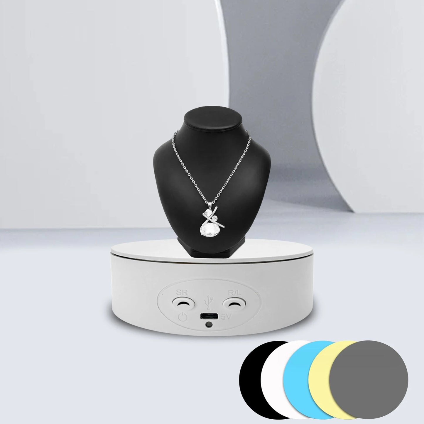 360 Degree Electric Motorized Rotation 3D Display Stand for Photography, Watches Figures Jewelry Rotating Display Stand