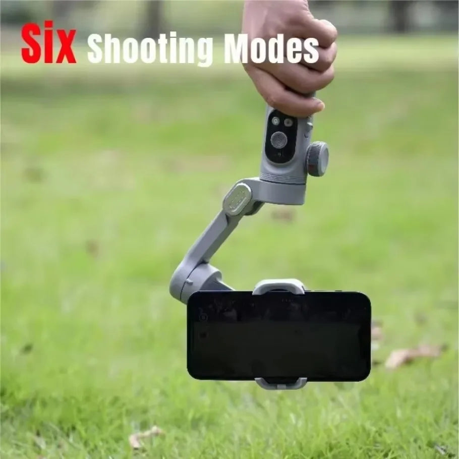 With HD LOED LCD Display Universal Joint Portable Selfie Sticks Folding Handheld Gimbal for iOS Android Smartphones Smart X Pro