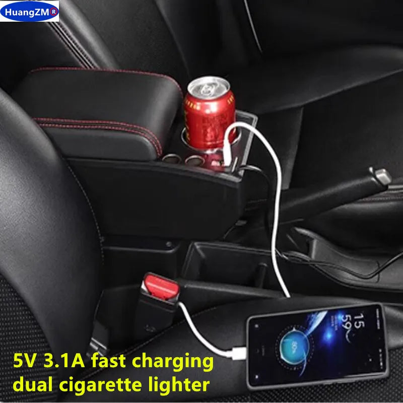 For Chevrolet Spark Armrest Box For Chevrolet Spark 3 III Aveo T200 Car Armrest Storage Box cup holder Retrofit Car Accessories