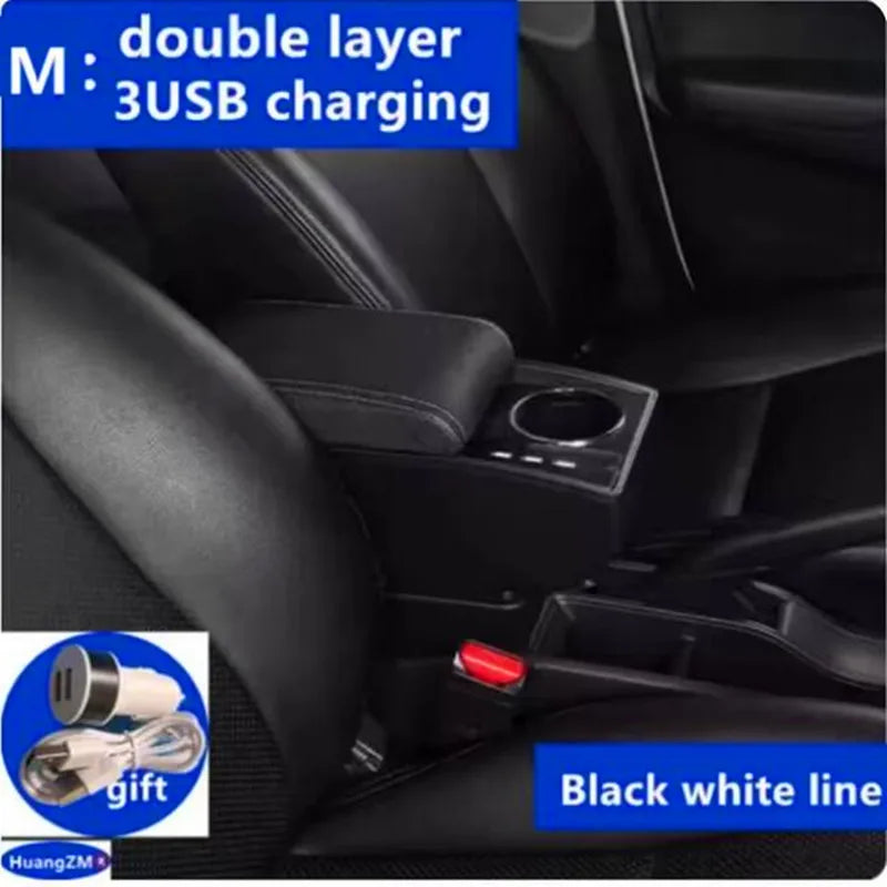 For Chevrolet Spark Armrest Box For Chevrolet Spark 3 III Aveo T200 Car Armrest Storage Box cup holder Retrofit Car Accessories
