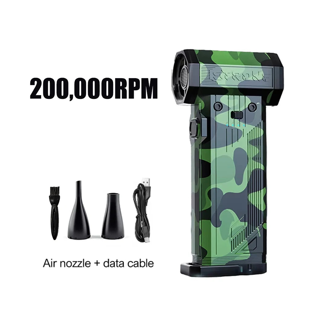 Turbo Jet Blower 300000RPM Powerful Air Blower Brushless Motor Turbo Fan Wind Speed 60m/s 8000mAh Souffleur Air Puissant