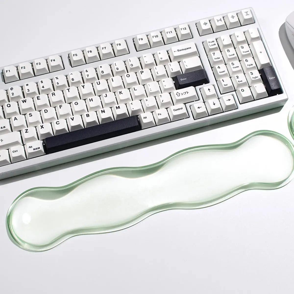 Clear Gel Wrist Rest for Keyboard and Mouse, Silicone Keyboard Wrist Rest Set, Ergonomic Wrist Rest for Keyboard 75% Pain Relief