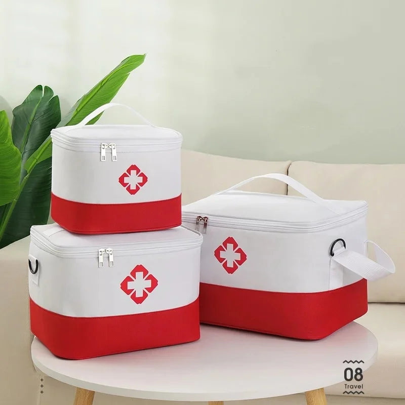 Household First Aid Medical Storage Bag High Capacity Epidemic Prevention Box Iodophor Wound Patch Disinfectant Water Organizers