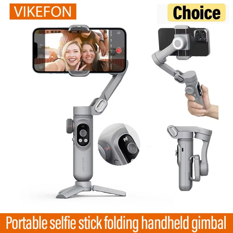 With HD LOED LCD Display Universal Joint Portable Selfie Sticks Folding Handheld Gimbal for iOS Android Smartphones Smart X Pro