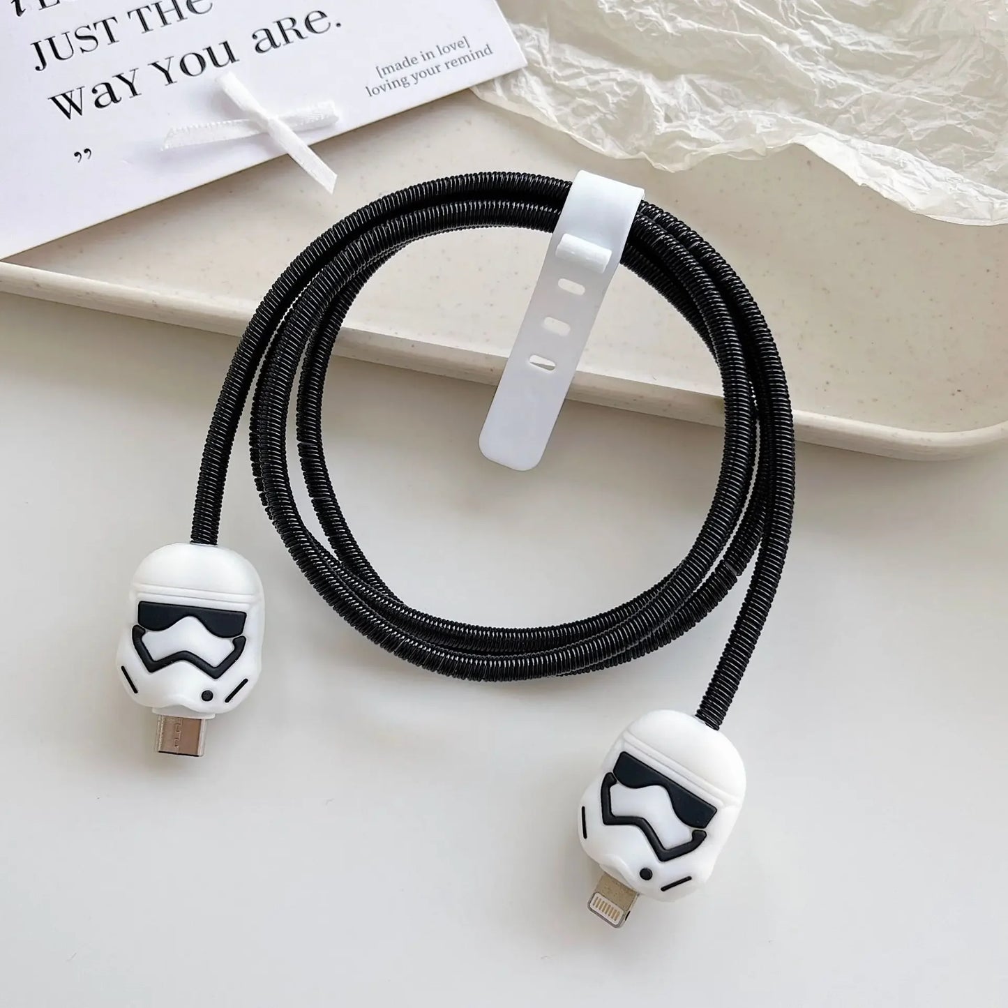New Cartoon Charger Cable Protector for IPhone 15 14 13 12 18W 20W Charger Protection Cover Stitch Data Line Winder Protective trendy
