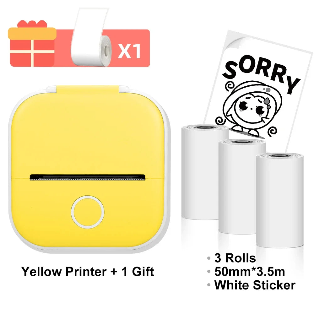 T02 Mini Thermal Printer Phomemo T02 Sticker Maker Machine Portable Bluetooth Pocket Printer Study Supplies for Photos Notes