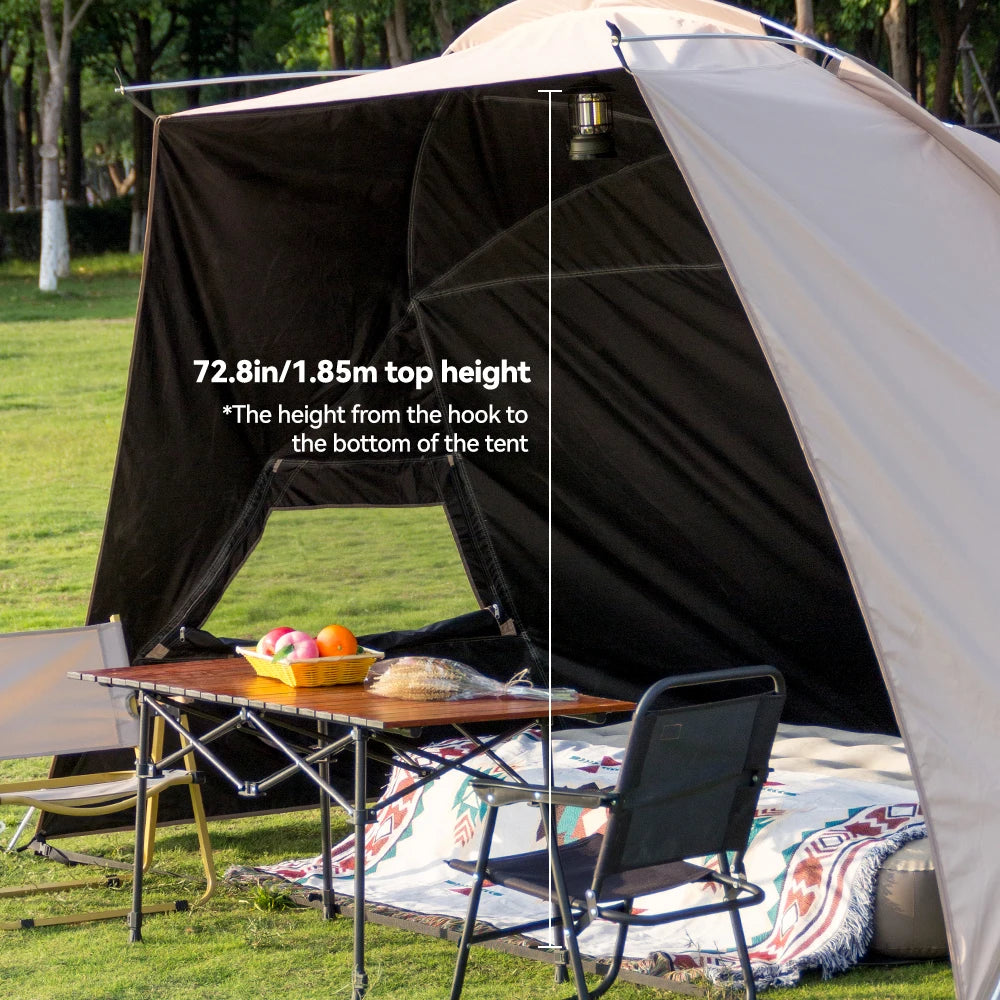 Sonuto Outdoor 4-7 People Camping Park Beach Tent Vinyl Sunscreen Folding Portable Canopy Rainproof And Sunscreen Shelter