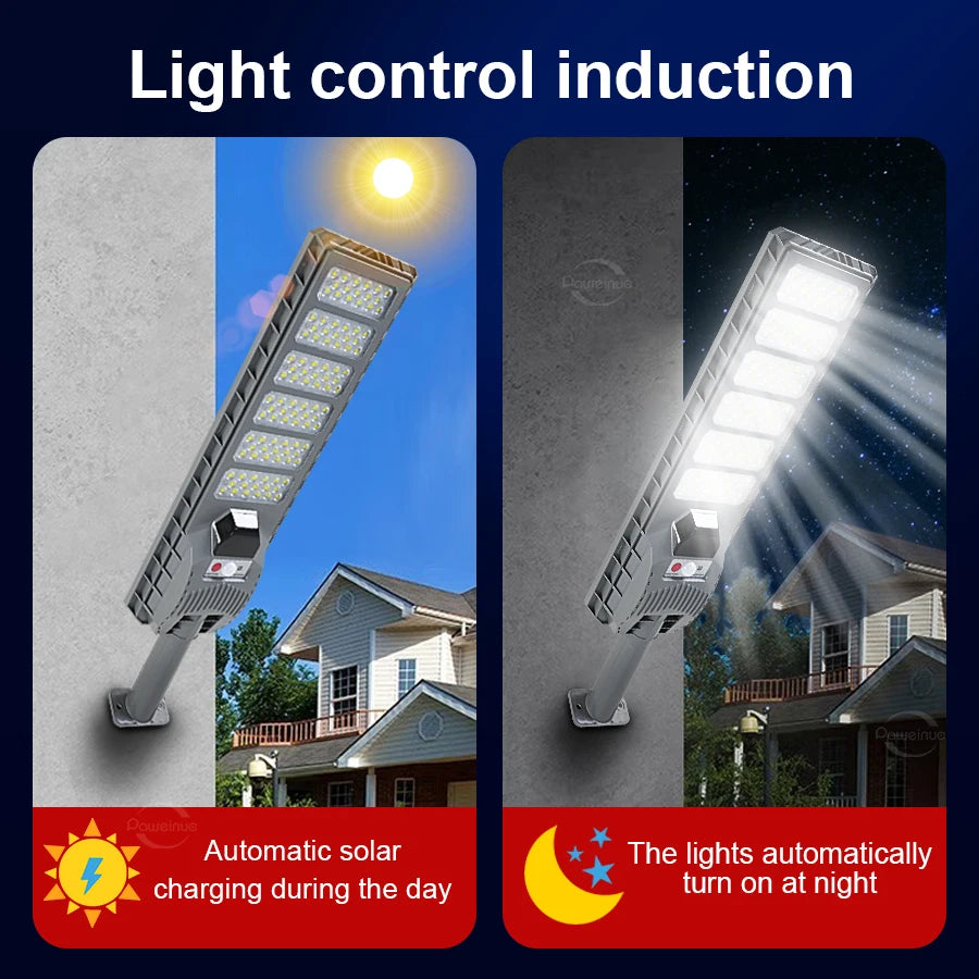 2024 Newest 600W LED Outdoor Solar Lights Motion Sensor Wall External Solar Lamp Waterproof Sunlight Power Street Garden Light