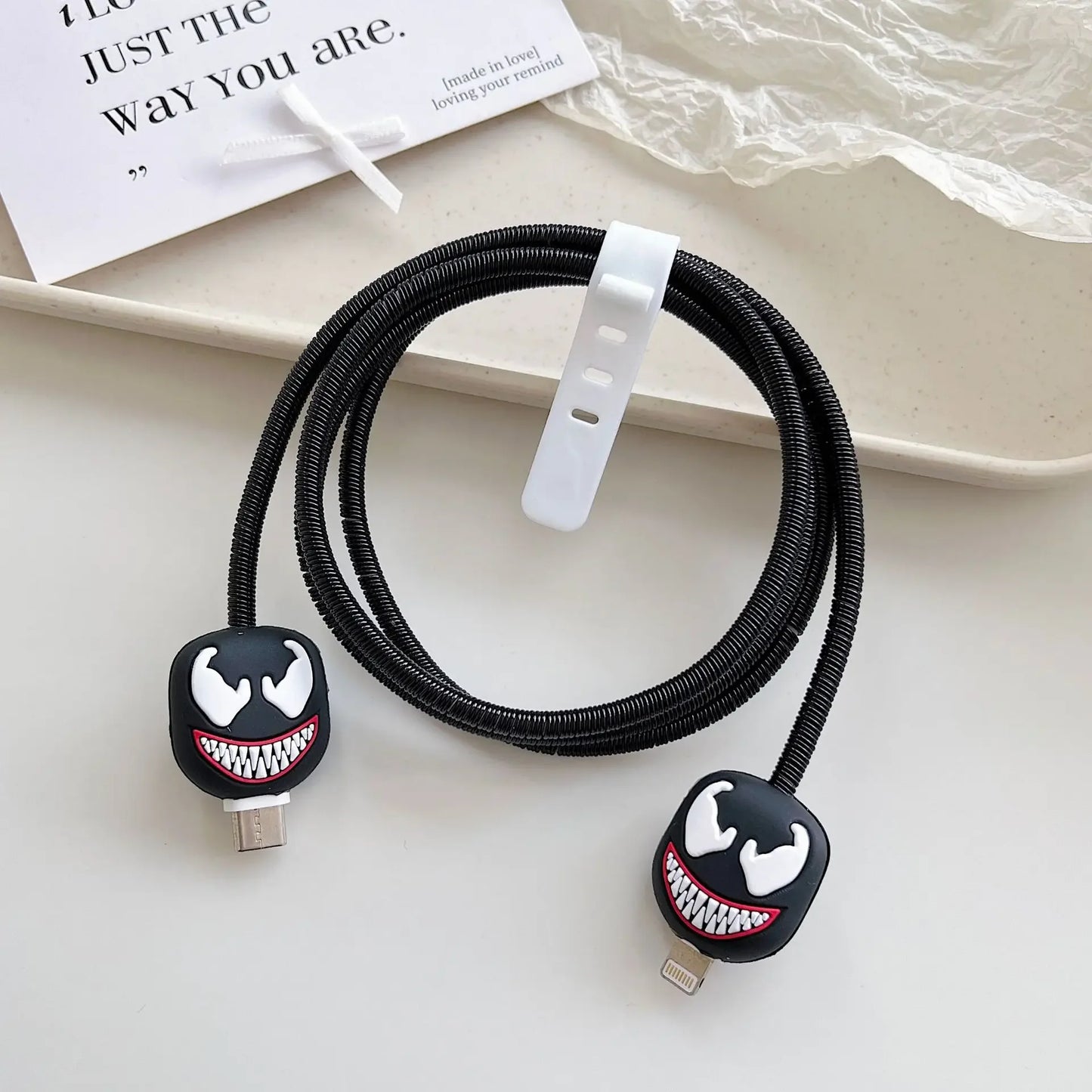 New Cartoon Charger Cable Protector for IPhone 15 14 13 12 18W 20W Charger Protection Cover Stitch Data Line Winder Protective trendy