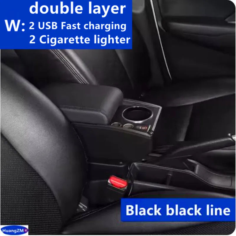 For Chevrolet Spark Armrest Box For Chevrolet Spark 3 III Aveo T200 Car Armrest Storage Box cup holder Retrofit Car Accessories