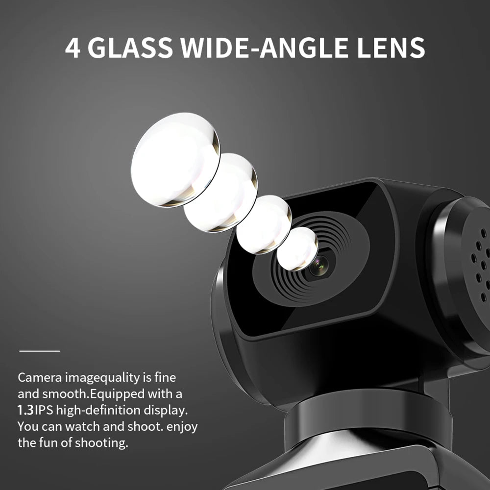 Handheld Gimbal Camera 1080P/2K/ 4K Resolution Sport Camera Action Camera Stabilization Waterproof 270 Degree Rotation Recorder