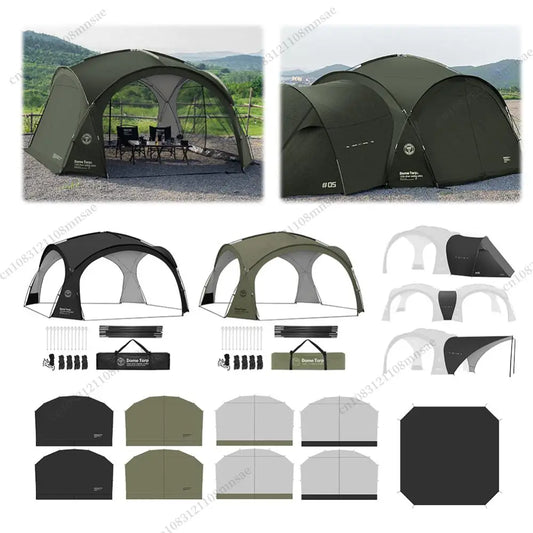 Camping Garden Dome Shelter PU3000MM Sun Shelter Tent 150D Oxford Fabric Waterproof Outdoor Beach Sunshade Canopy for 8+People