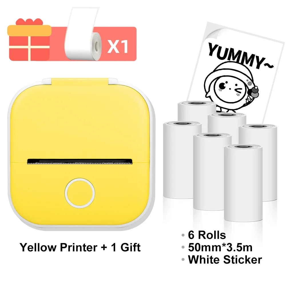 T02 Mini Thermal Printer Phomemo T02 Sticker Maker Machine Portable Bluetooth Pocket Printer Study Supplies for Photos Notes