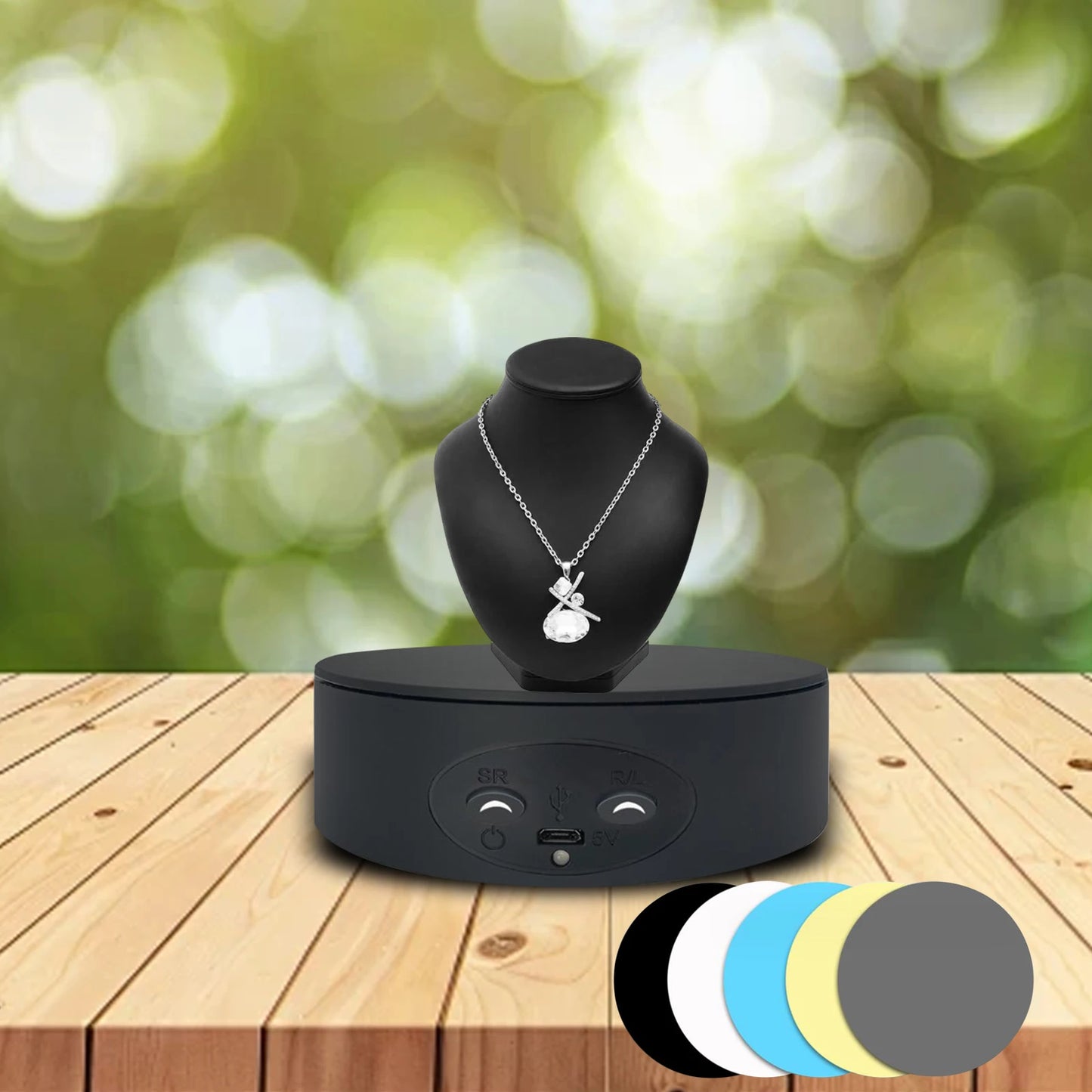 360 Degree Electric Motorized Rotation 3D Display Stand  for Photography, Watches Figures Jewelry Rotating Display Stand