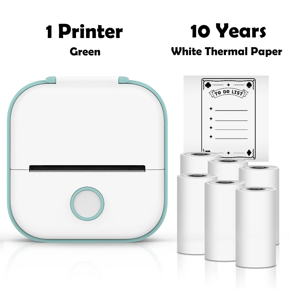 T02 Mini Thermal Printer Phomemo T02 Sticker Maker Machine Portable Bluetooth Pocket Printer Study Supplies for Photos Notes