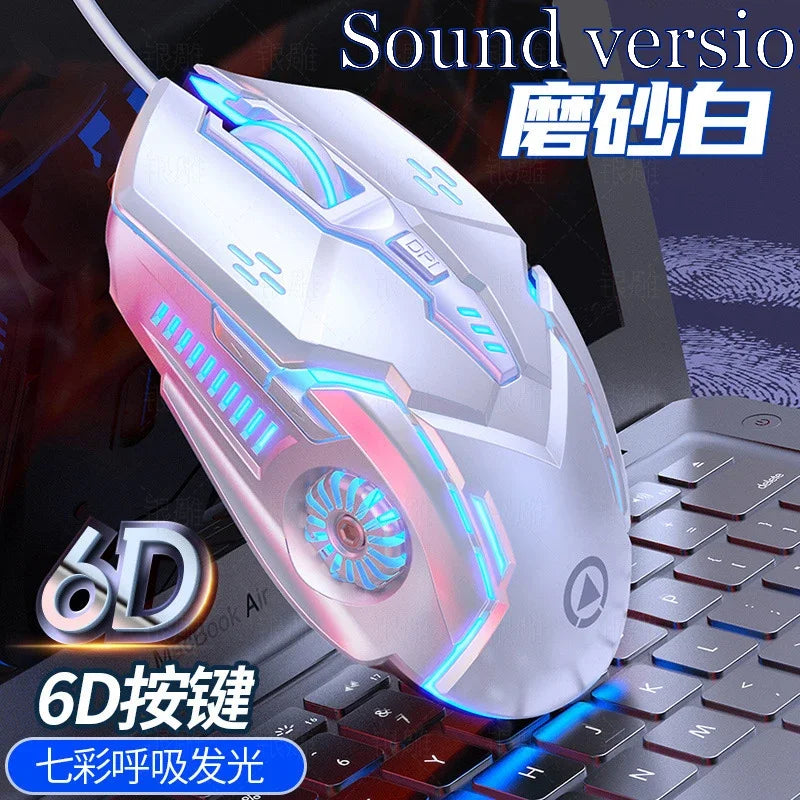 3200dpi Laser Mouse for PC Gamer Gaming Mouse Ergonomic Mice with LED Backlit USB Mice for Computer Gamer Girl Mouse for Laptop