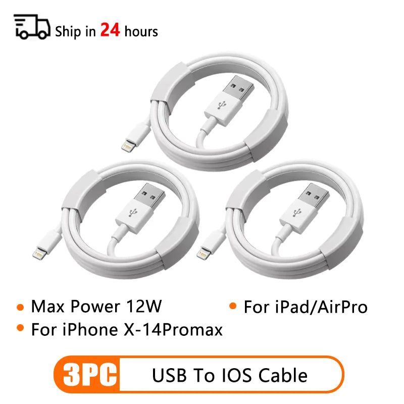 10Pcs 66W Type C PD 30W USB Cable For Apple iPhone 16 15 14 13 12 11 Pro Max 7 8 Plus XS R Fast Charging USB C Cable Charge Wire