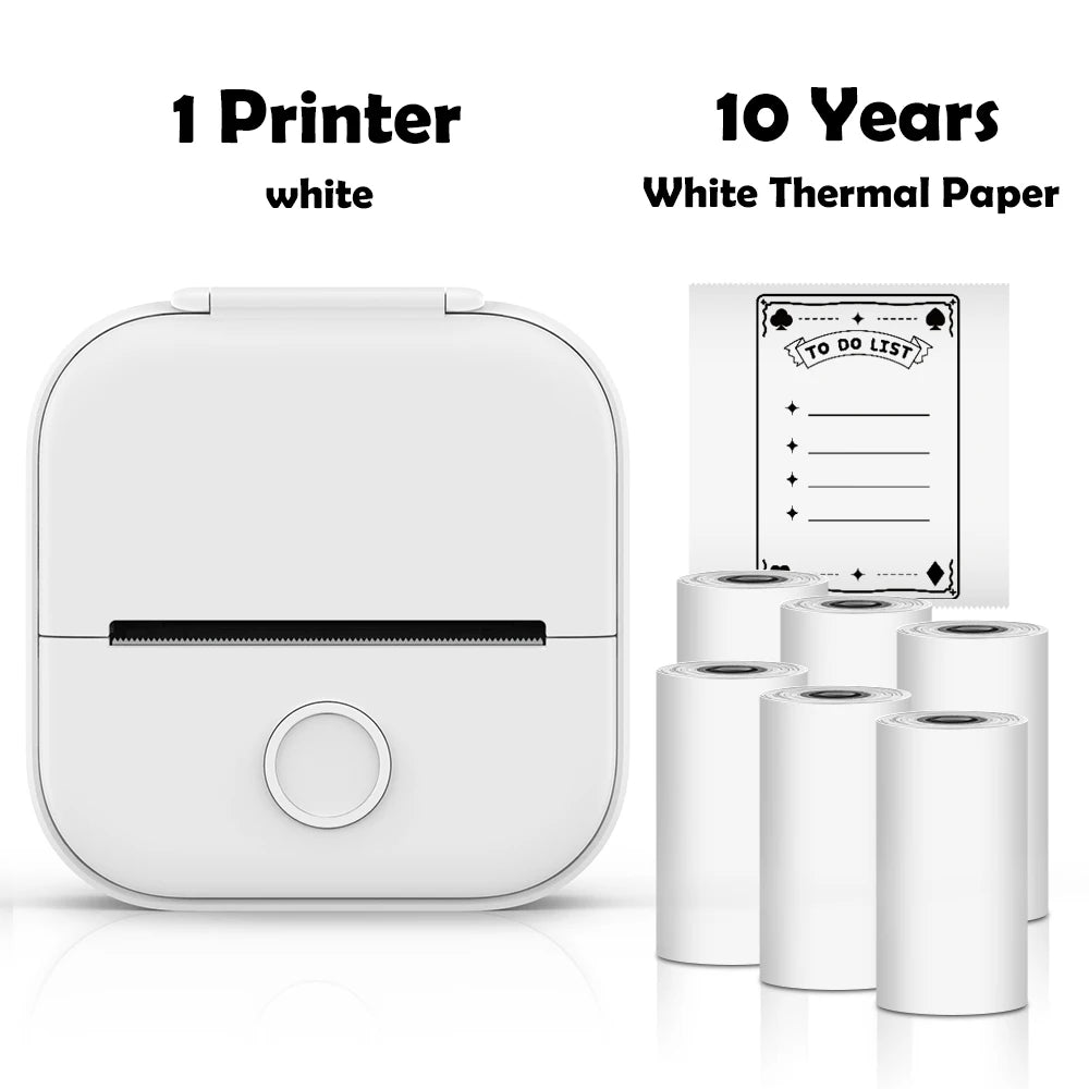 T02 Mini Thermal Printer Phomemo T02 Sticker Maker Machine Portable Bluetooth Pocket Printer Study Supplies for Photos Notes