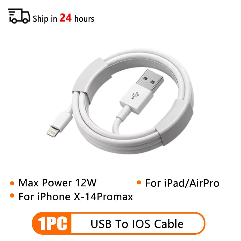10Pcs 66W Type C PD 30W USB Cable For Apple iPhone 16 15 14 13 12 11 Pro Max 7 8 Plus XS R Fast Charging USB C Cable Charge Wire