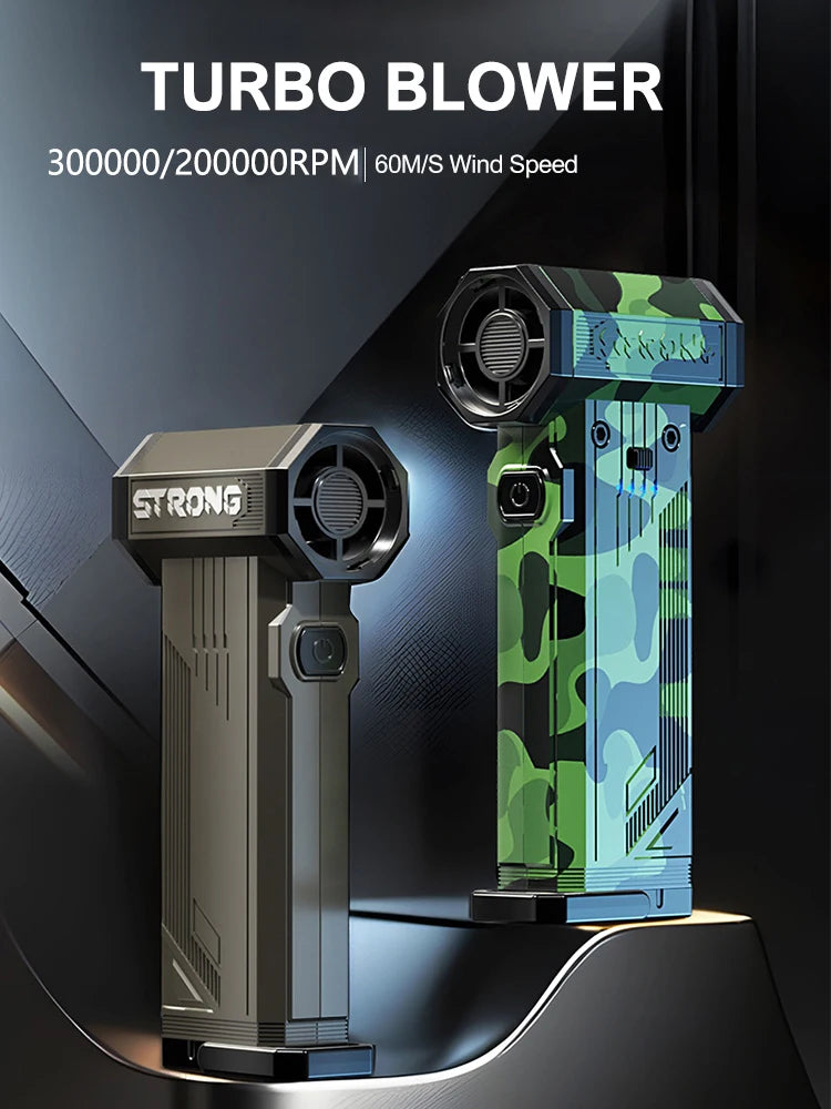 Turbo Jet Blower 300000RPM Powerful Air Blower Brushless Motor Turbo Fan Wind Speed 60m/s 8000mAh Souffleur Air Puissant