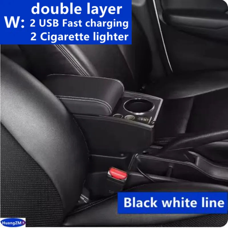 For Chevrolet Spark Armrest Box For Chevrolet Spark 3 III Aveo T200 Car Armrest Storage Box cup holder Retrofit Car Accessories