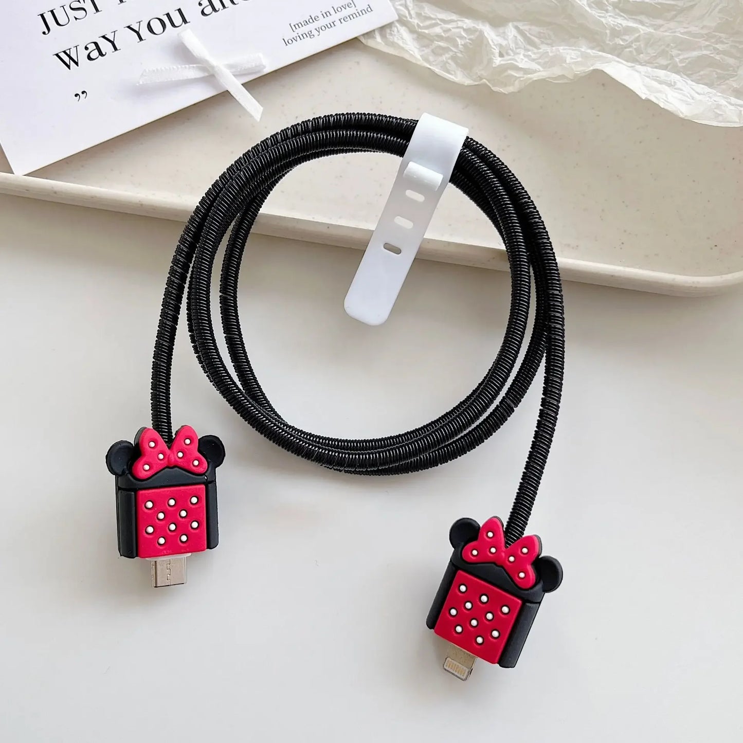 New Cartoon Charger Cable Protector for IPhone 15 14 13 12 18W 20W Charger Protection Cover Stitch Data Line Winder Protective trendy