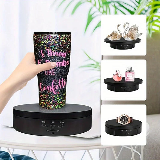 3 in 1 Rotating Display Stand with 5.9/7.08/8.66 Inch Replacement Cover, 360 Degree Rotating Display Stand with Remote Control