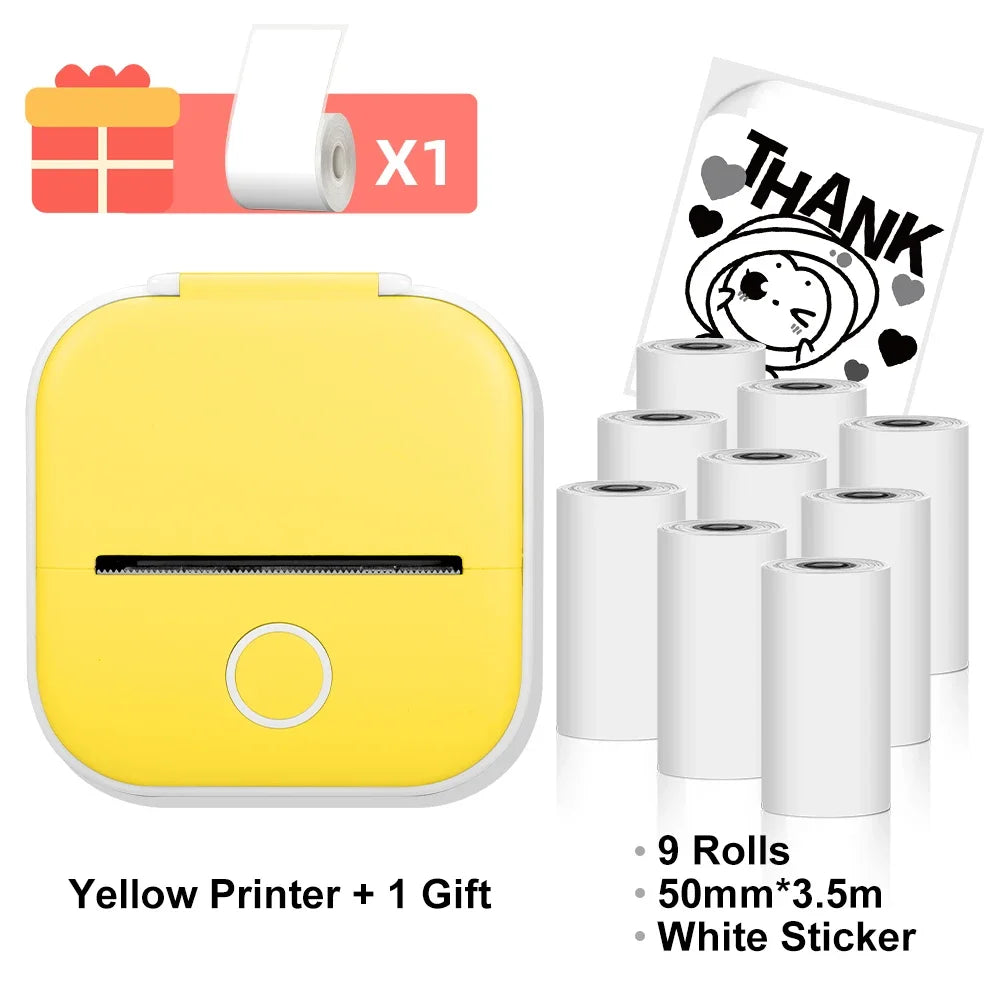 T02 Mini Thermal Printer Phomemo T02 Sticker Maker Machine Portable Bluetooth Pocket Printer Study Supplies for Photos Notes