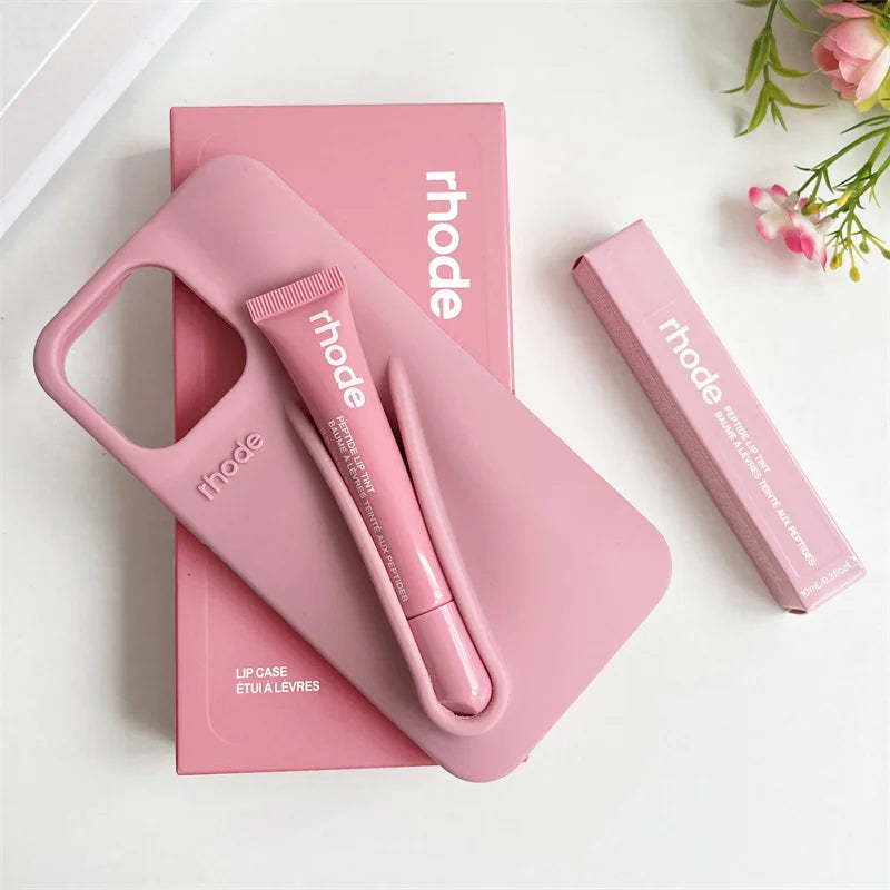 Autumn Edition New Rhode DIY Lipstick Lip Holder Soft Silicone Case for IPhone 16 15 14 13 12 11 Pro Max Plus Phone Stand Cover trendy
