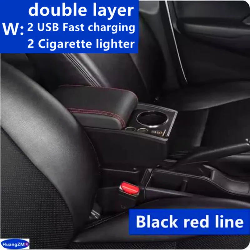 For Chevrolet Spark Armrest Box For Chevrolet Spark 3 III Aveo T200 Car Armrest Storage Box cup holder Retrofit Car Accessories