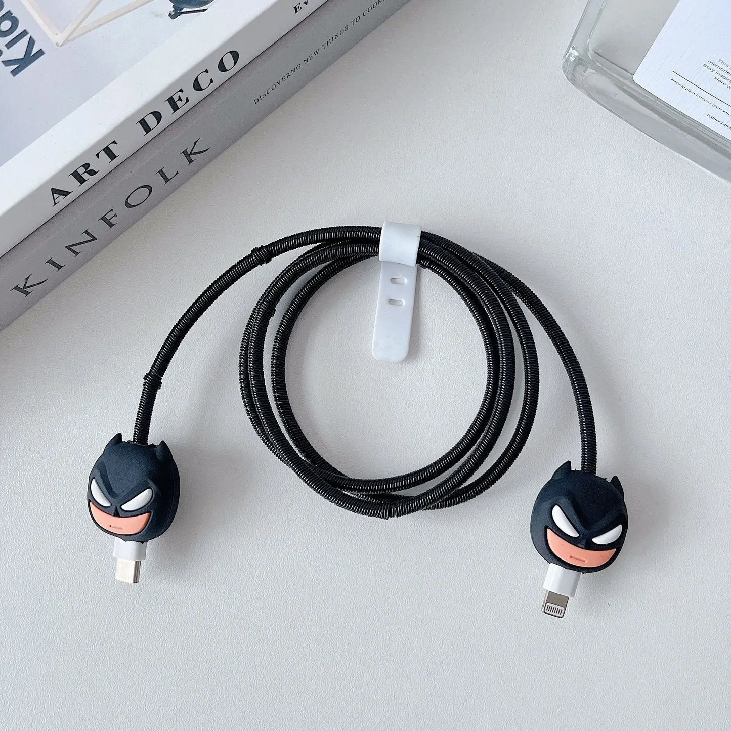 New Cartoon Charger Cable Protector for IPhone 15 14 13 12 18W 20W Charger Protection Cover Stitch Data Line Winder Protective trendy