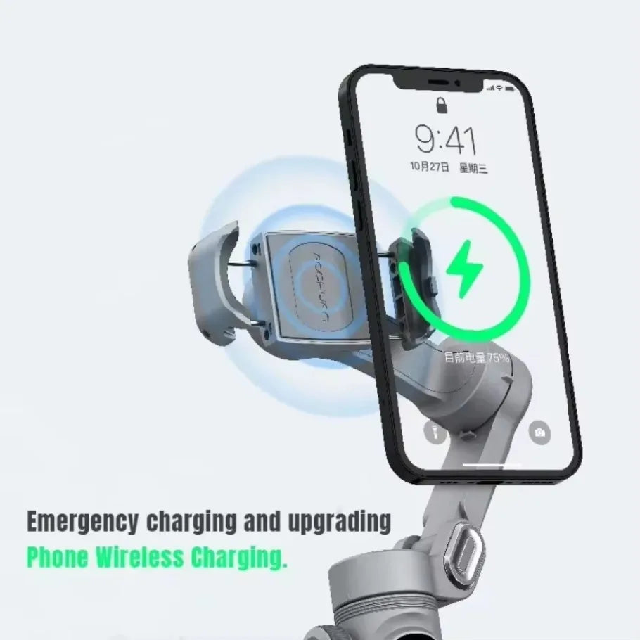 With HD LOED LCD Display Universal Joint Portable Selfie Sticks Folding Handheld Gimbal for iOS Android Smartphones Smart X Pro