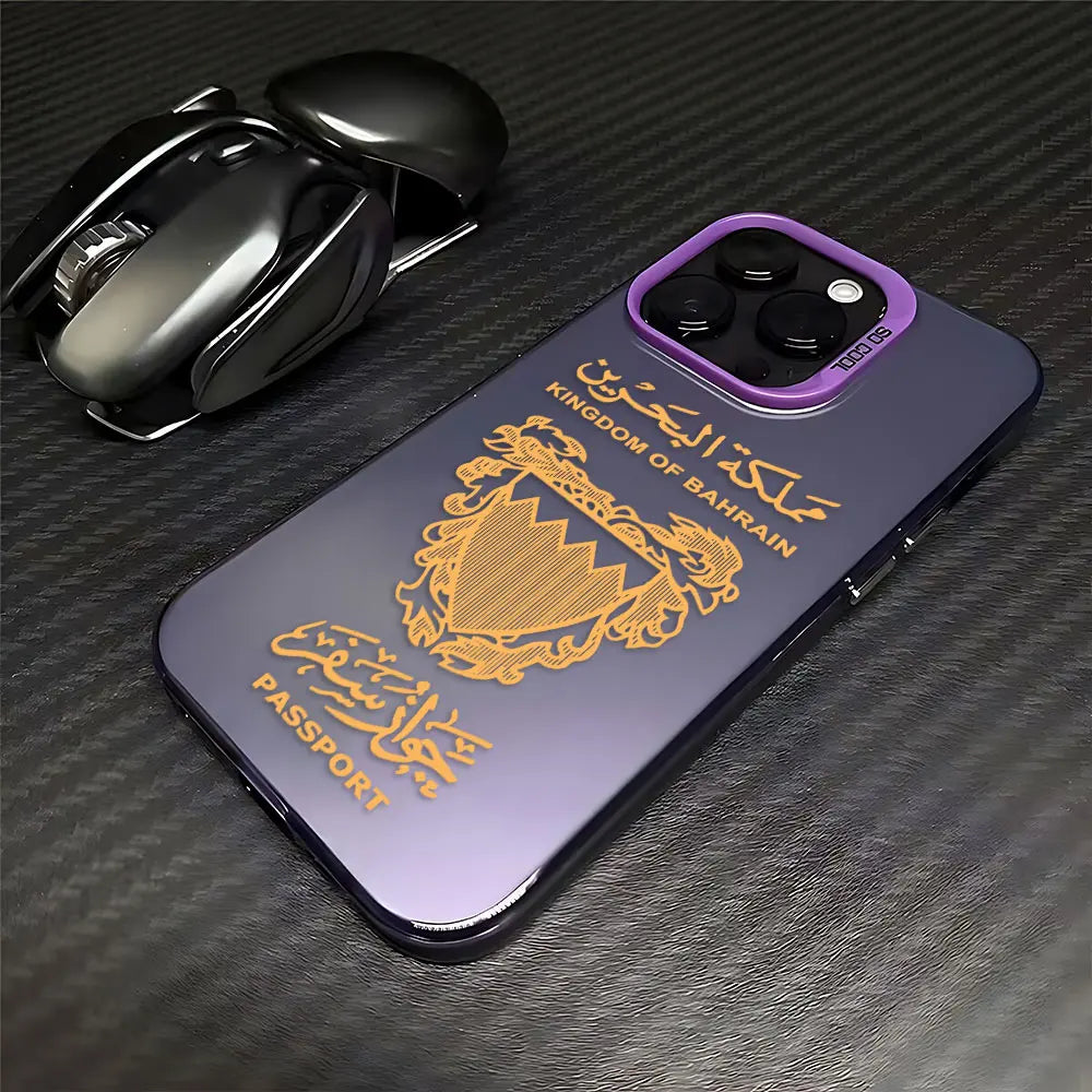 Bahrain Passport Phone Case For iPhone 16 15 14 13 12 11 mini Pro Max X XR XSMAX 8 7 Plus Anti Fall Matte Back Cover
